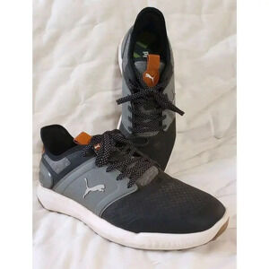 PUMA IGNITE Elevate Golf Shoes Men's Size 8.5 Black Grey 376077-07 Waterproof